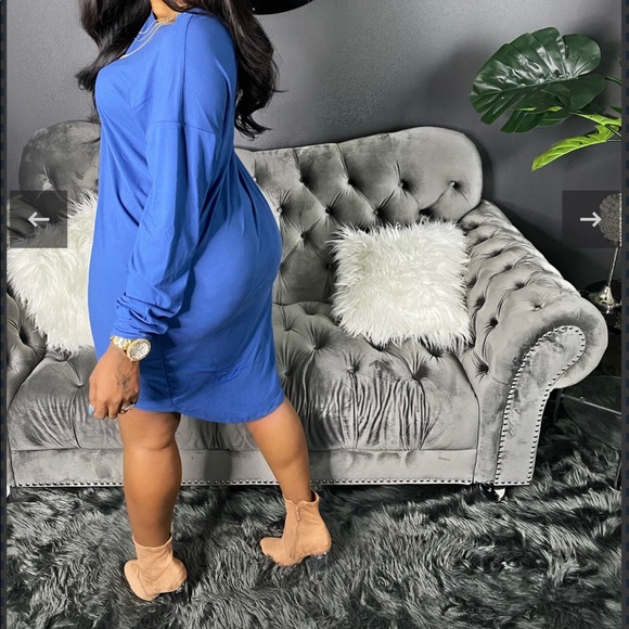 Blue Longsleeve Dress - Picture 2 of 2
